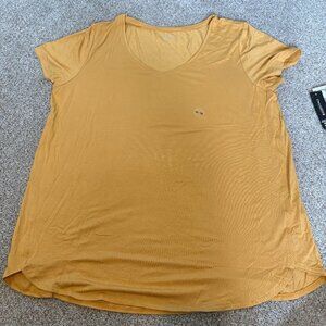 Reitmans V-Neck T-Shirt Mustard Yellow NEW size XL Viscose